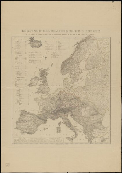 Esquisse orographique de l'Europe