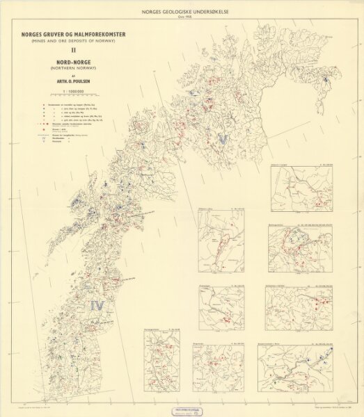 Geologisk kart 52: Norges gruver og malmforekomster II