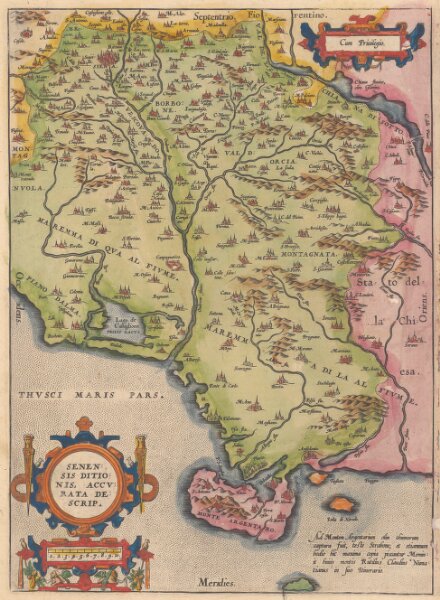 Senensis Ditionis, Accurata Descrip. [Karte], in: Theatrum orbis terrarum, S. 226.