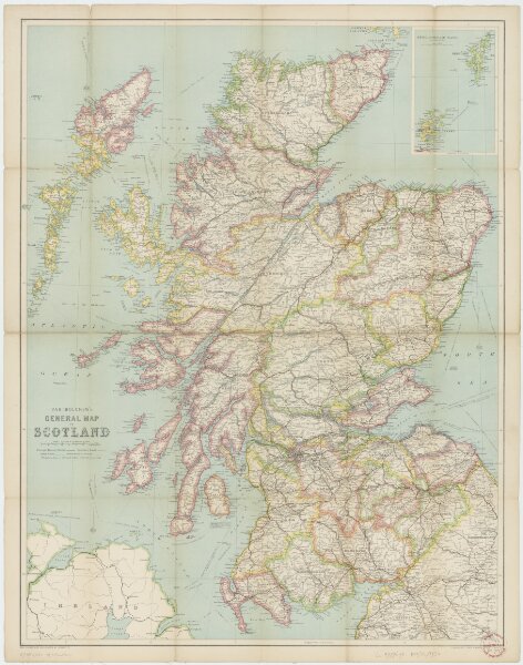 [Kaart], uit: Bartholomew's general map of Scotland / The Edinburgh Geographical Institute