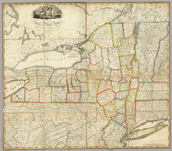 State of New York with part of the adjacent States.