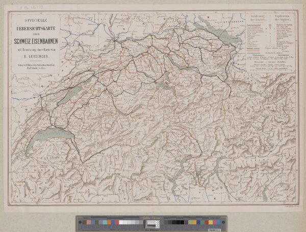 Officielle Uebersichtskarte der Schweiz. Eisenbahnen