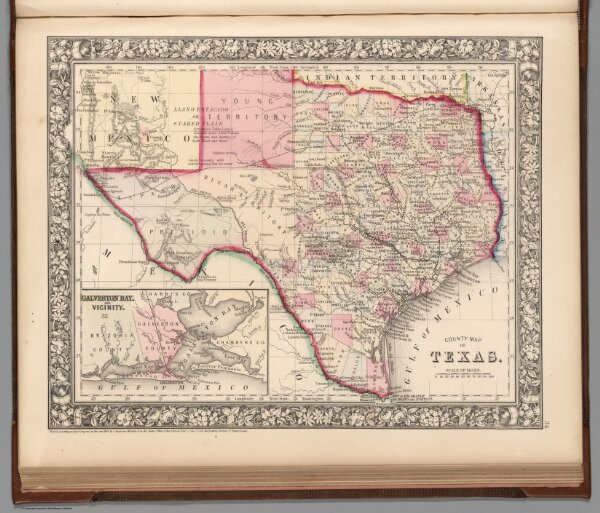 County map of Texas