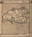 Mitilene Ins. [Karte], in: Gerardi Mercatoris Atlas, sive, Cosmographicae meditationes de fabrica mundi et fabricati figura, S. 523.