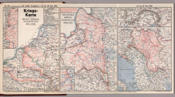 World War I Map (German), Nr. 60. Military Events ... to November 29, 1915.