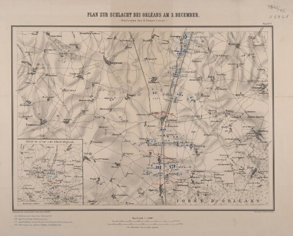 Plan zur Schlacht bei Orléans am 3. December