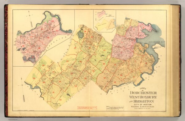 Index map Dorchester, West Roxbury, Brighton.