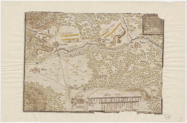 Campements der boesen Allirten und Französischen Armée als selbige auff der Rastatter Seithe A° 1697 gestanden