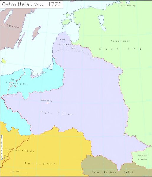 Ostmitteleuropa 1772