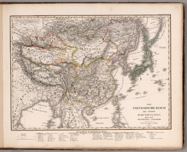 Das Chinesische Reich Mit Seinen Schutzstaaten, Nebst dem Japanischen Inselreiche, 1833