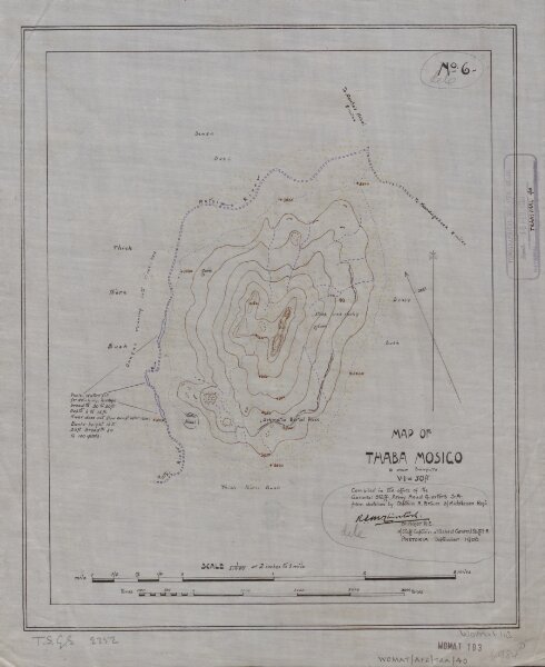 'Map of Thaba Mosigo'. Compiled by 'R.L. McClintock, B[reve]t. Major R.E. a[cting]/Staff Captain attached General Staff S[outh].A[frica]. September 1906'. From 'sketches by Captain A. Broun, 3/Middlesex Regt.'