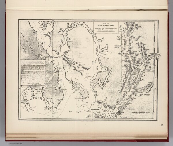 Facsimile:  Cordova Bay to Cross Sound.  Part of British Admiralty Chart.  No. 2431.