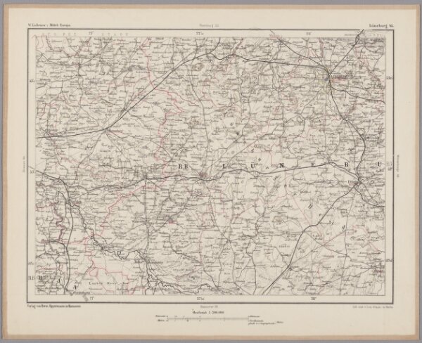 Lüneburg 45, uit: [W. Liebenow's Special-Karte von Mittel-Europa]