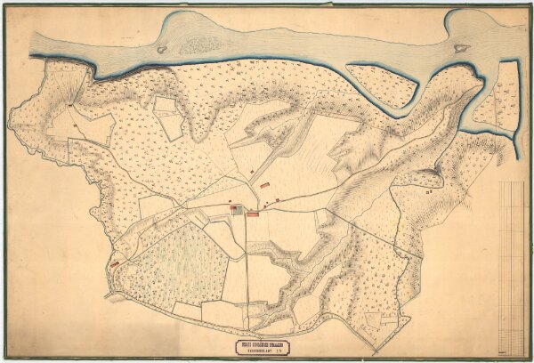 Buskerud-amt nr 19: Kart over Brunlaug med Omegn