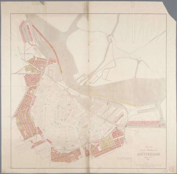 Plan voor de uitbreiding van Amsterdam opgemaakt in 1875 / J. Kalff