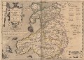 Cambriae Typus [Karte], in: Gerardi Mercatoris Atlas, sive, Cosmographicae meditationes de fabrica mundi et fabricati figura, S. 118.