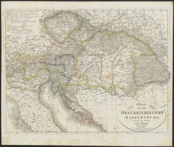 [Neuer Atlas der ganzen Erde nach den neuesten Bestimmungen ... : XV.] Charte von dem Oesterreichischen Kaiserthume
