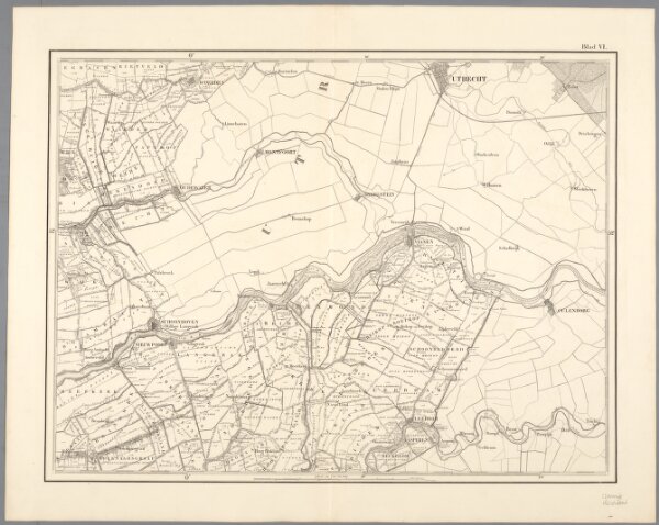 Blad VI, uit: Kaart van de provincie Zuid-Holland / opgemaakt op last van de Provinciale Staten