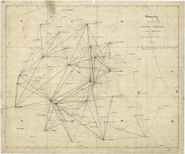 Trigonometrisk grunnlag, Squelet-Cart 58: Oversigtskart over de i Aarene 1864 og 1865 bestemte Punkter