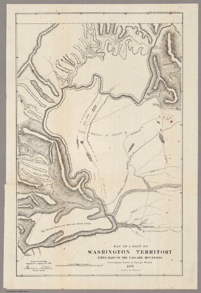 Map of a Part of the Territory of Washington East of Cascade Mountains,1857