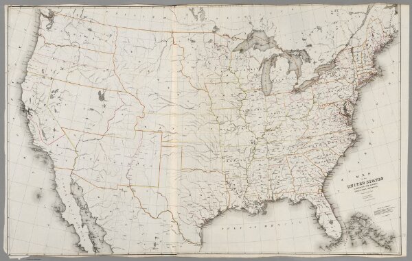 Map of the United States, 1854