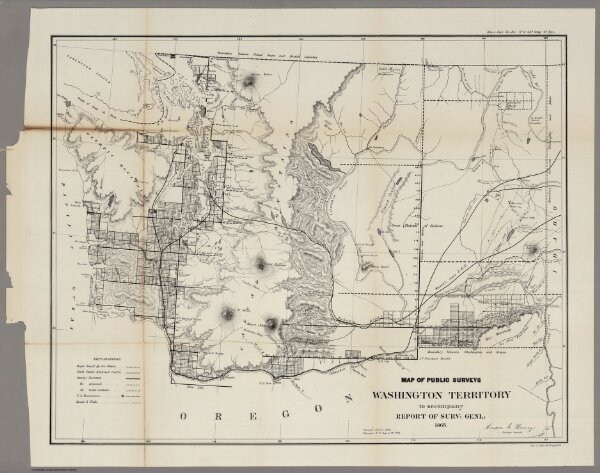 Map of Public Surveys, Washington Territory, 1863