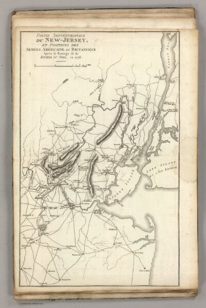 Septentrionale du New Jersey, et Positions des Armees Americaine et Britannique en 1776.