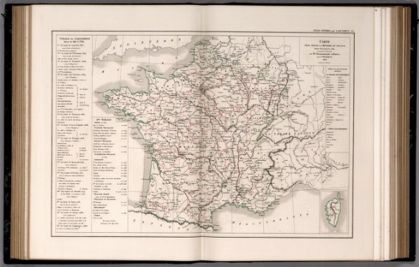 55.  Carte pour Servir a l'histoire de France depuis 1610 jusqu'en 1789 presentant la division en 38 Governements militaires.