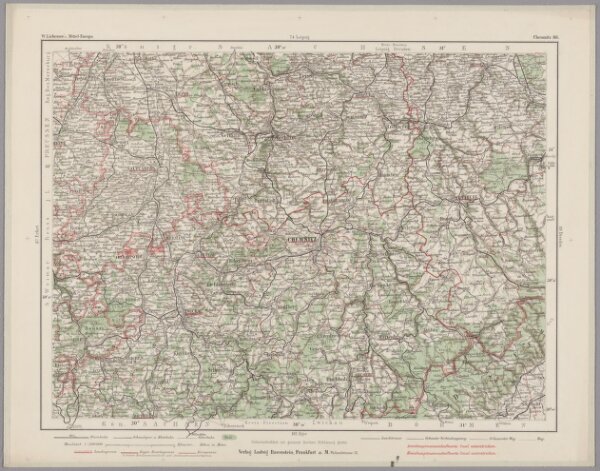 Chemnitz 88, uit: Special-Karte von Mittel-Europa / nach amtlichen Quellen bearbeitet von W. Liebenow