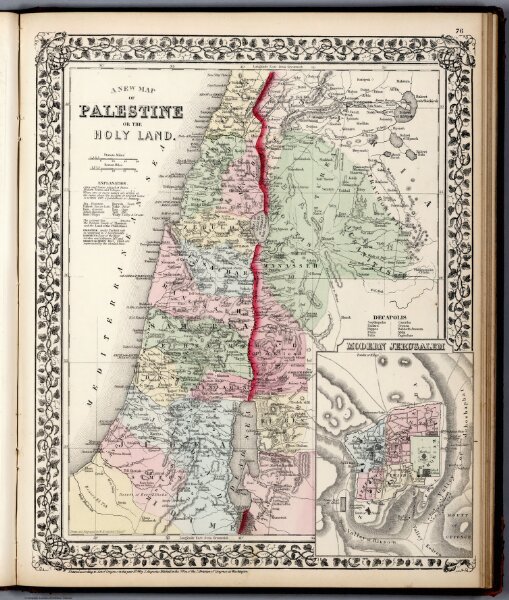A new map of Palestine or the Holy Land.