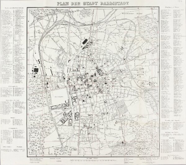 Plan der Stadt Darmstadt