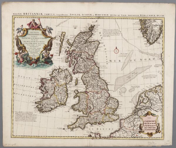 Les Isles Britanniques : ou sont le royaumes d'Angleterre tiré de Speed, celuy d'Ecosse tiré de Th. Pont et celuy d'Irlande tiré de Petit / le tout rectifié par diverses observations par G. de l'Isle