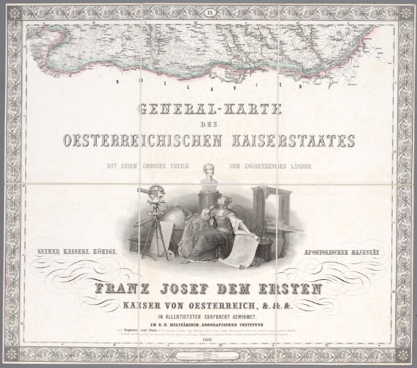 XX, uit: General-Karte des oesterreichischen Kaiserstaates mit einem grossen Theile der angrenzenden Länder / durch Josef Scheda ... bearb. und hrsg