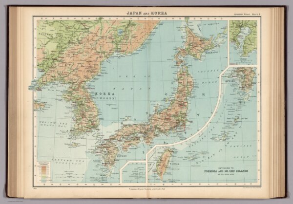 Plate 3.  Japan and Korea.  Extension to Formosa and Lu-Chu Islands.