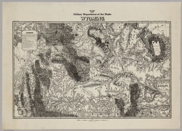 Map Of The Military Department of the Platte.  Wyoming