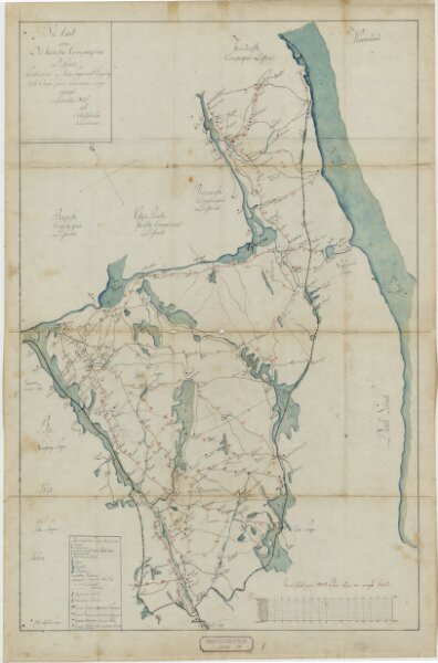 Kartblad 1- Vei-Cart over det Iddeske Compagnie District; versjon 1