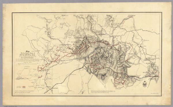 Map illustrating the Siege of Atlanta, Ga.