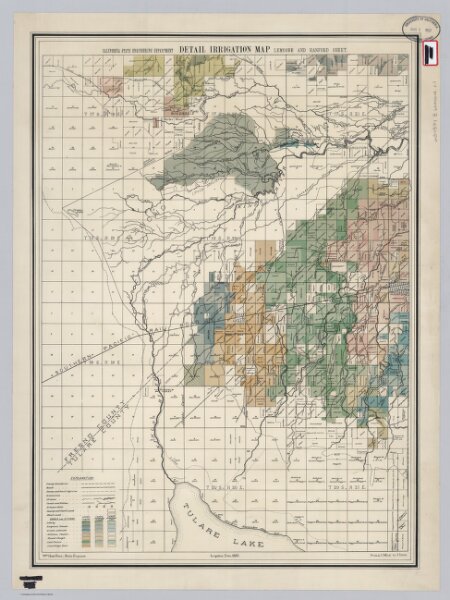Lemoore and Hanford Sheet.  Detail Irrigation Map.