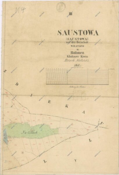 Katastrální mapa obce Soustova