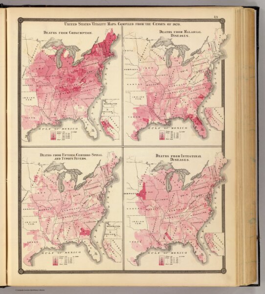 United States vitality maps. Compiled from the Census of 1870.