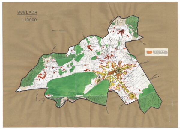 Bülach: Definition der Siedlungen für die eidgenössische Volkszählung am 01.12.1950; Siedlungskarte