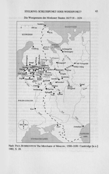 Die Westgrenzen des Moskauer Staates 1617/18-1654