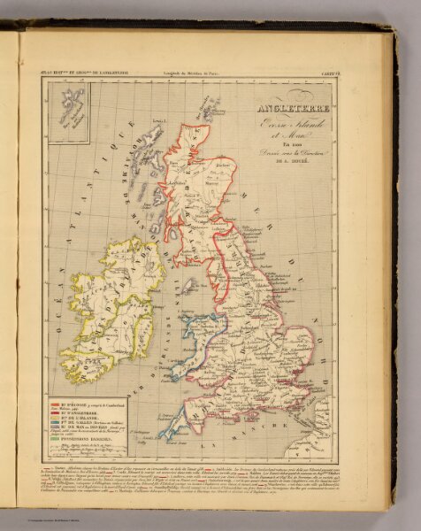 Angleterre, Ecosse, Irlande et Man en 1100.