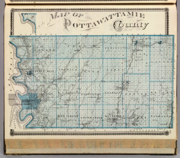 Map of Pottawattamie County.