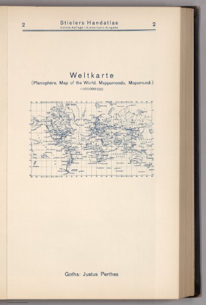 Index Map:  2.  Weltkarte.  Map of the World.