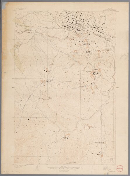 [Recto], uit: Arizona (Cochise County), Tombstone mining map / E.M. Douglas, geographer in charge ; topography by E.R. Bartlett ; triangulation by T.M. Bannon