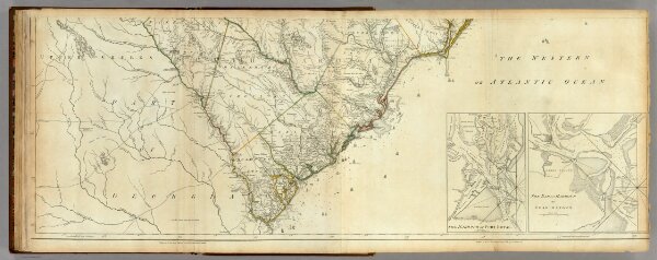 Map Of North And South Carolina With Their Indian Frontiers. (Southern Section)