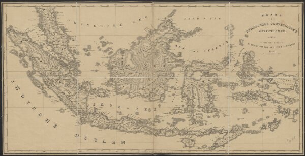 Kaart van Nederlands Oostindische bezittingen