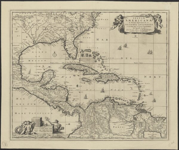 Insulae Americanae in Oceano Septentrionali ac regiones adjacentes a C. de May usque ad Lineam Aequinoctialem
