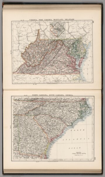 Virginia, West Virginia, Maryland, Delaware.  North Carolina, South Carolina, Georgia.